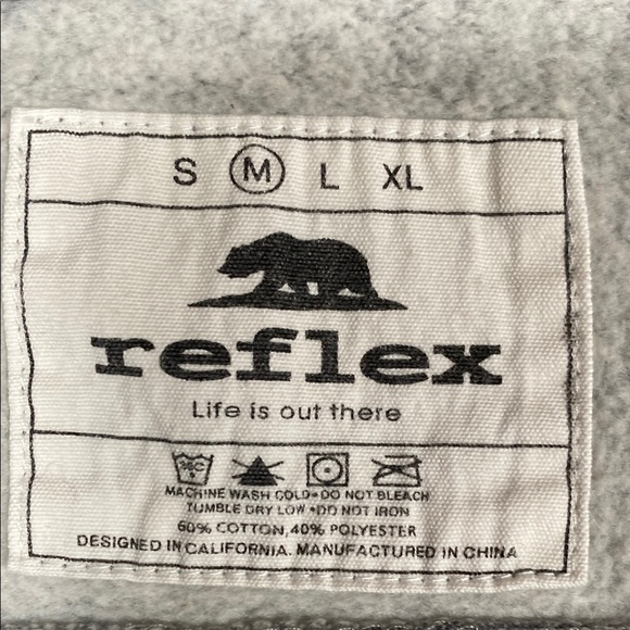 Reflex California Sweatshirt M Gray Crewneck Graphic Pullover Life Is Out There - Picture 4 of 9